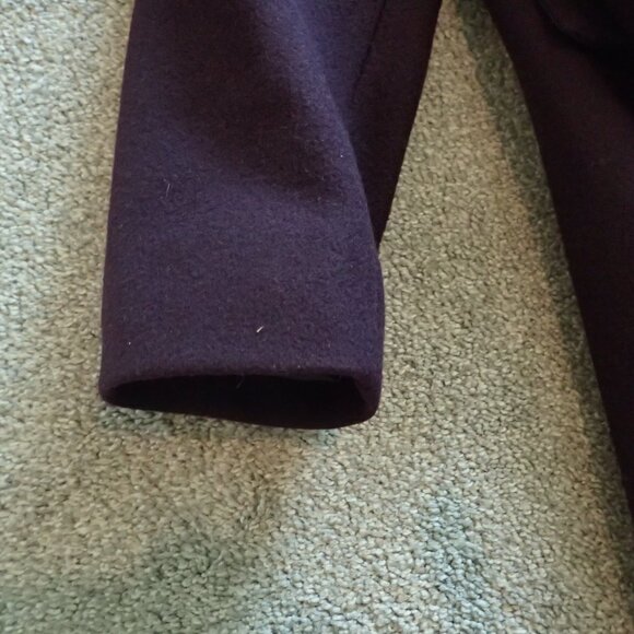 VTG MDP Deep Eggplant Wool Long Coat - Picture 15 of 16